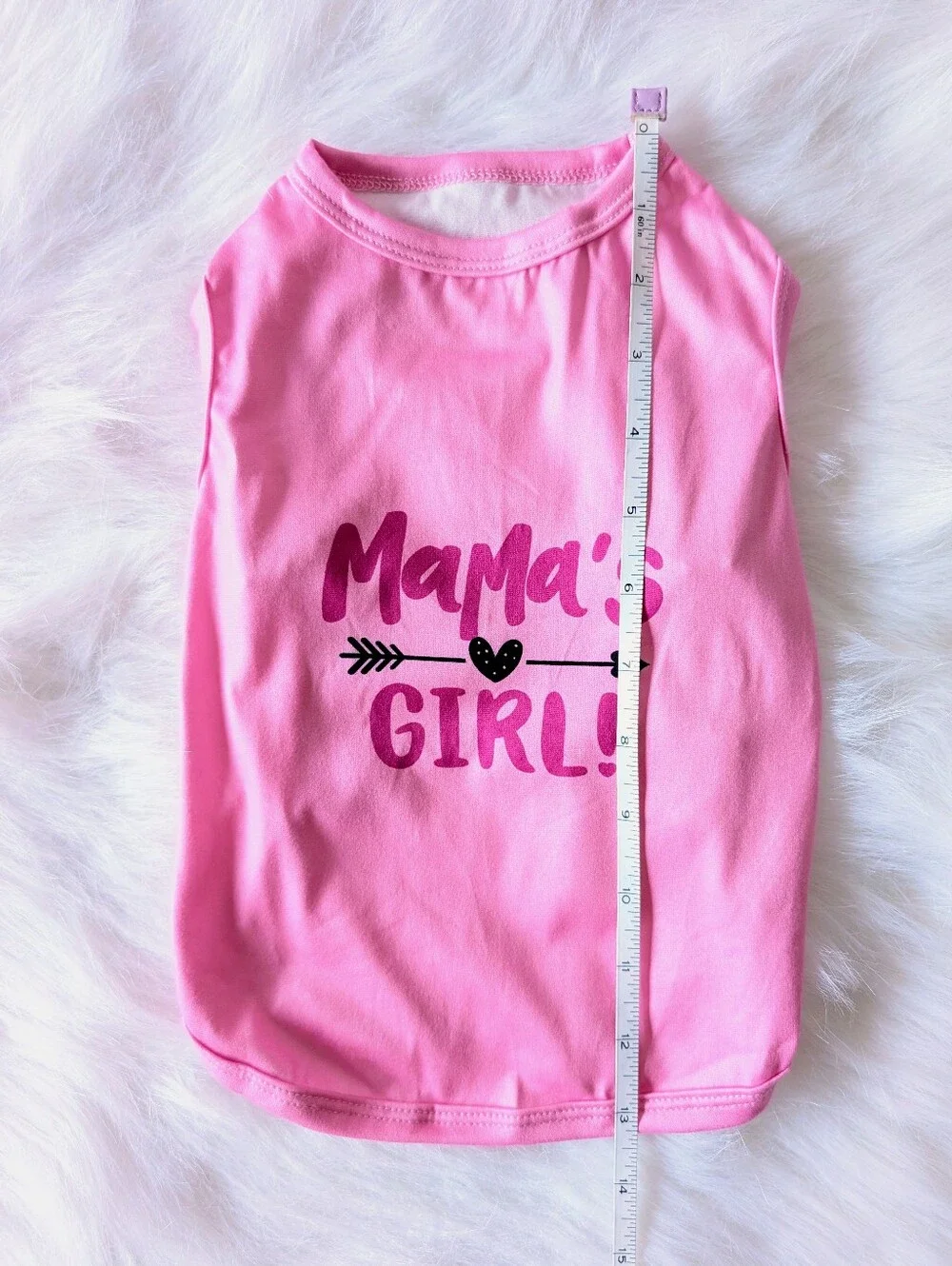Cutebone Dog Graphic Tee, Mamas Girl, New, Medium, Pink Black
